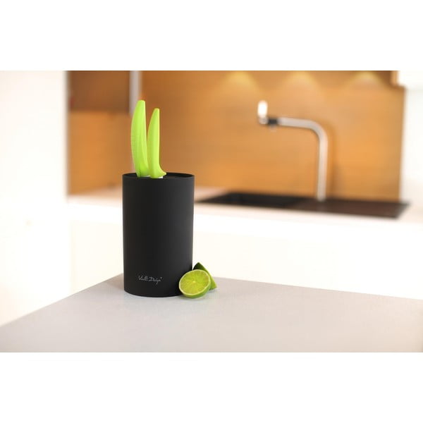 Ceppo universale nero per coltelli - Vialli Design-image-2