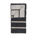 Asciugamano nero/grigio chiaro in cotone 70x140 cm Sauna – Zone