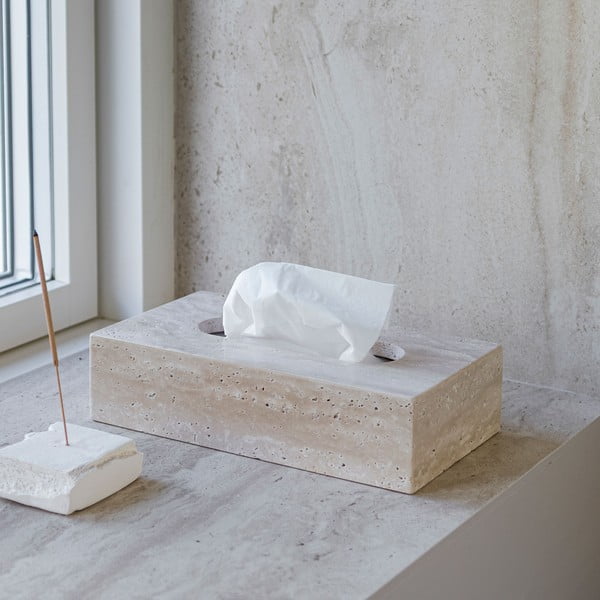 Portafazzoletti in pietra Travertine – Mette Ditmer Denmark-image-1