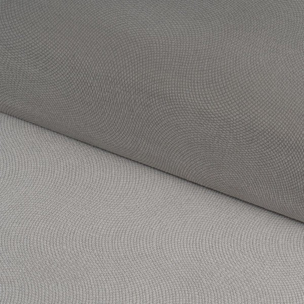 Poggiapiedi in velluto grigio chiaro Estela - Casa Selección-image-1