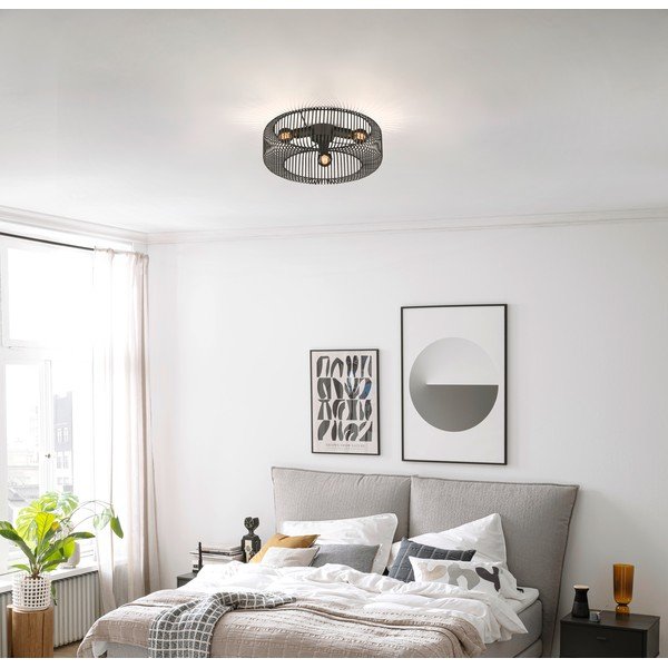 Plafoniera nera Cage - Fischer & Honsel-image-1