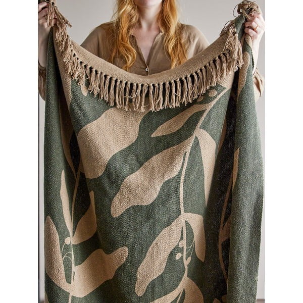 Coperta in cotone riciclato 130x160 cm Geneva - Bloomingville-image-1