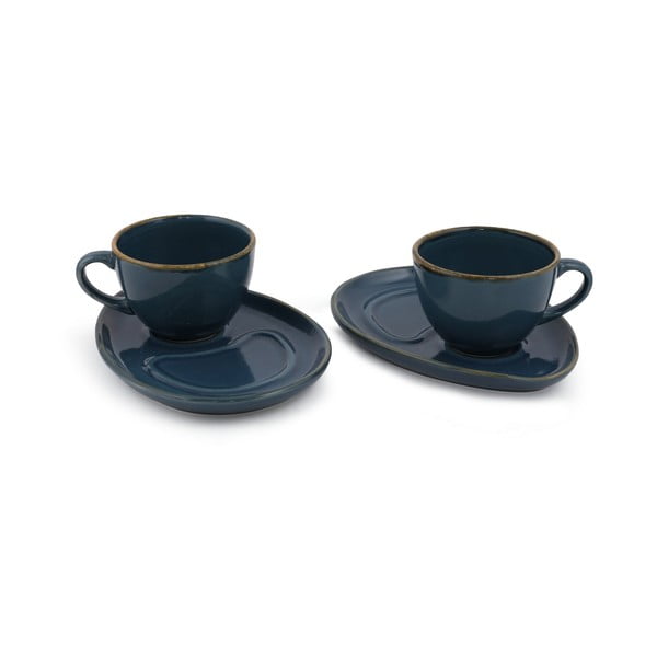 Tazze in ceramica blu scuro in set da 2 pezzi 0,21 l - Hermia-image-2