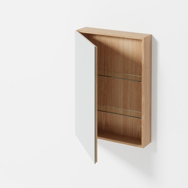 Mobile da bagno a parete in legno di quercia Slimfit - Wireworks-image-1