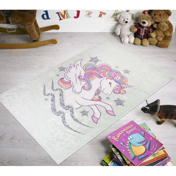 Tappeto per bambini 100x160 cm Flying Unicorn - Vitaus-image-1