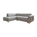 Divano angolare grigio chiaro allungabile e con contenitore (penisola a sinistra/a L) Classy Sophie – Miuform