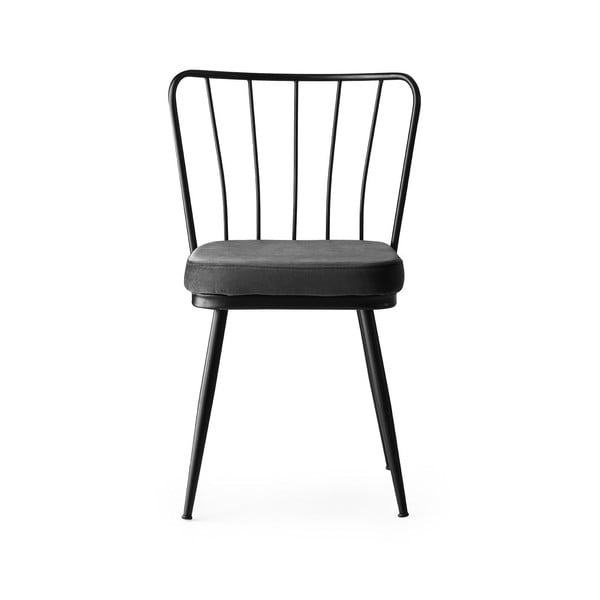Set di 2 sedie da pranzo in metallo antracite Yildiz - Kalune Design