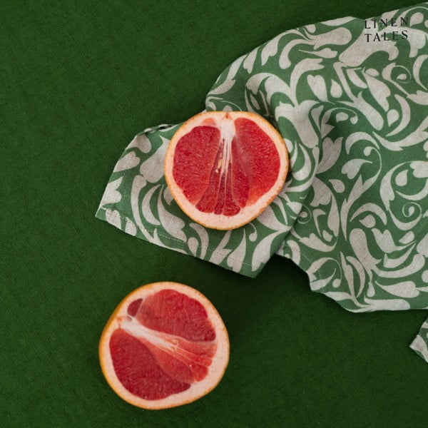 Strofinaccio in lino 45x65 cm Evergreen Damask – Linen Tales-image-2