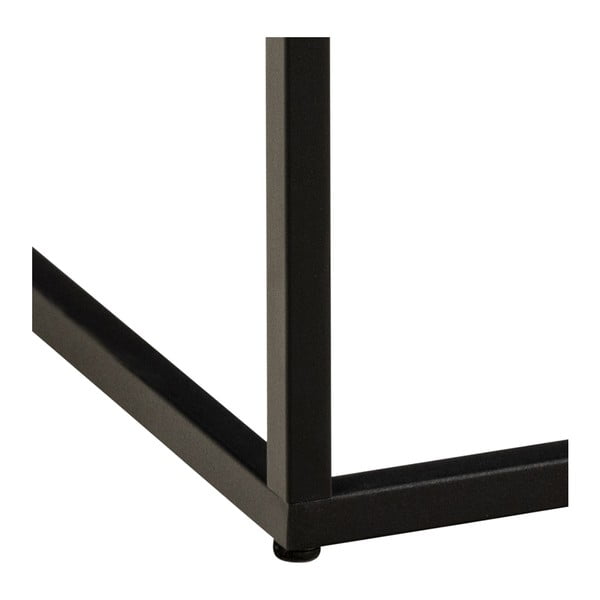 Tavolino nero con piano in marmo 60x60 cm Barossa - Actona-image-3