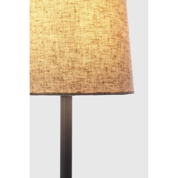Lampada da tavolo nera/beige in metallo con paralume in tessuto (altezza totale 60 cm) Assam – Bizzotto-image-3