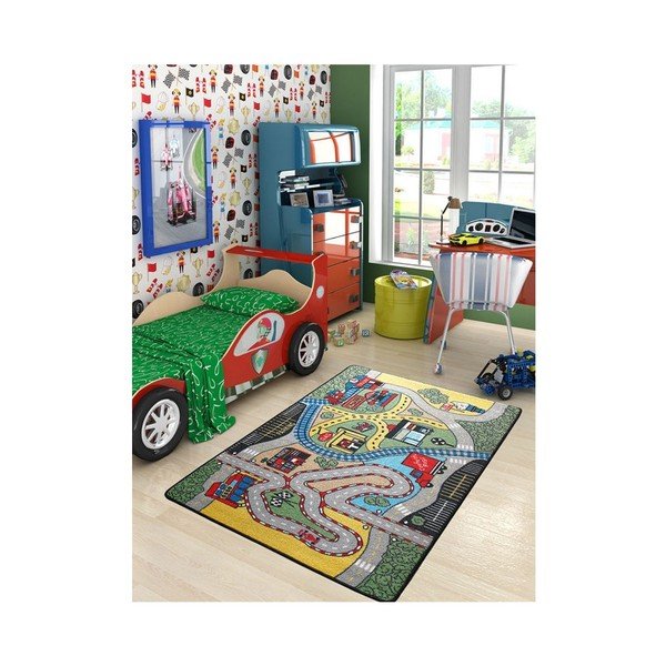 Tappeto per bambini Race, 133 x 190 cm - Confetti
