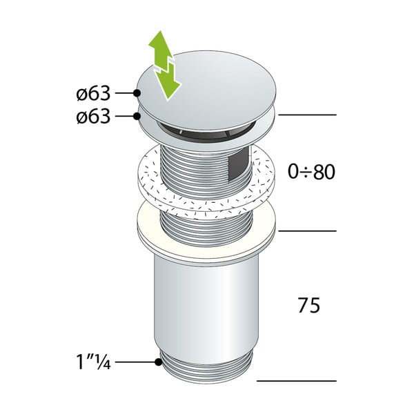 Tappo per lavabo - Sapho-image-2