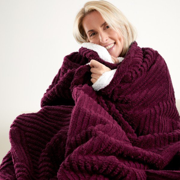 Copriletto viola scuro 230x220 cm Heat Buddy Super Thermal – Catherine Lansfield-image-2