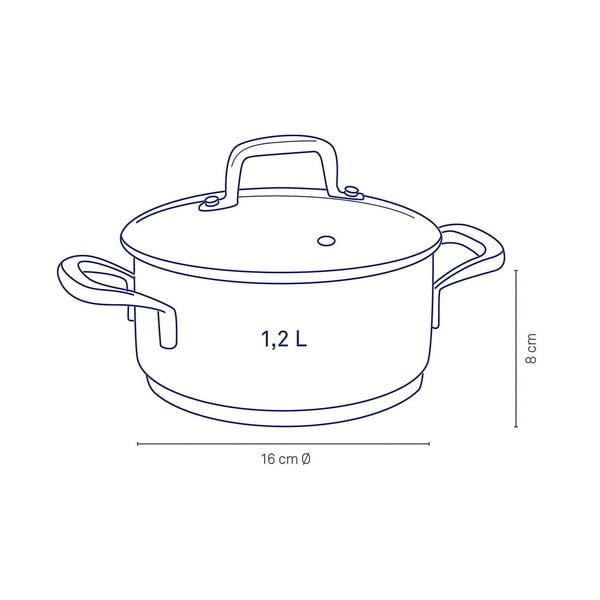 Pentola in acciaio inox con coperchio , ø 16 cm Flavoria - Kela-image-2