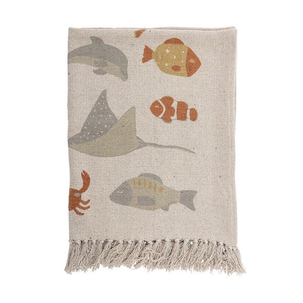 Coperta beige in cotone per neonati 100x80 cm Abaas - Bloomingville Mini-image-1