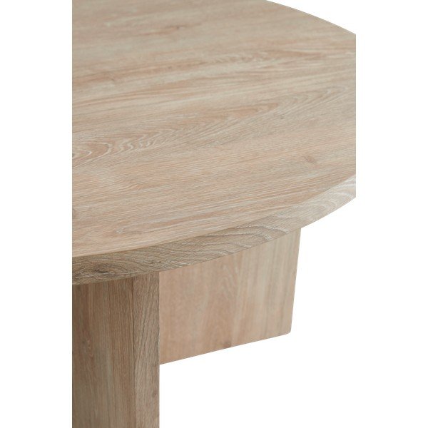 Tavolino da salotto rotondo colore naturale chiaro in MDF ø 85 cm Poppy – Ellos Home-image-2