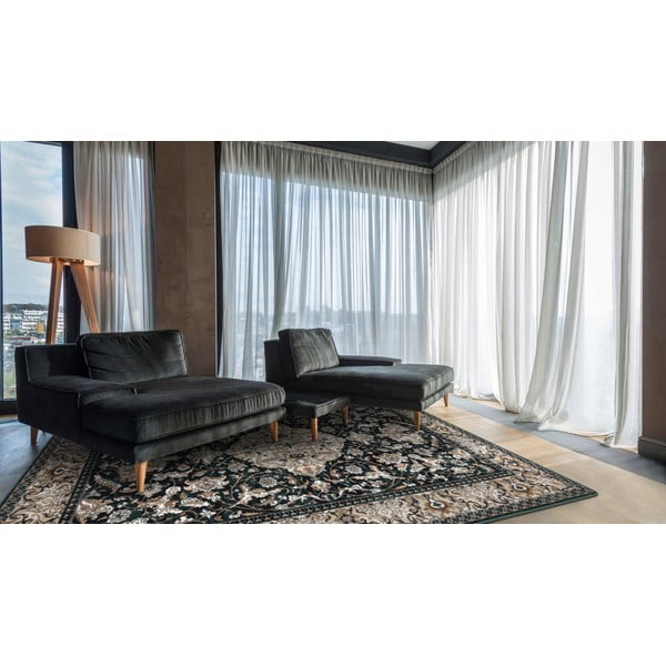 Tappeto in lana verde 160x240 cm Lauren - Agnella-image-1