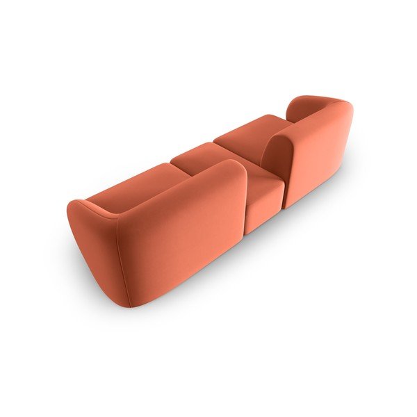 Divano rosa con rivestimento in velluto 246 cm Paolo – Milo Casa-image-3