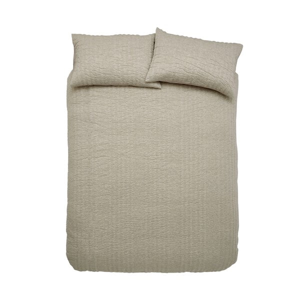 Set copripiumino e federa beige per letto matrimoniale e per letto esteso 230x220 cm Tamba Stripe – Pineapple Elephant