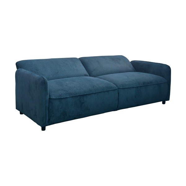 Divano blu reclinabile/allungabile con rivestimento in velluto a coste 209 cm Alicia – Støraa-image-4