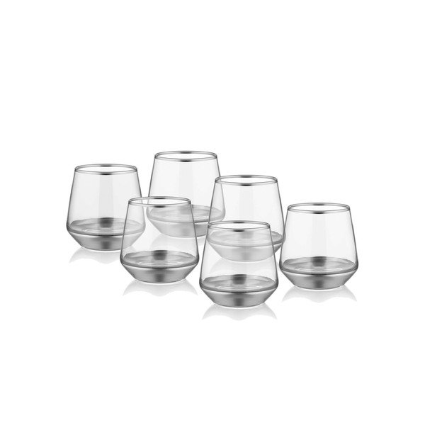 Set di 6 bicchieri Argento, 257 ml Glam - Mia-image-1