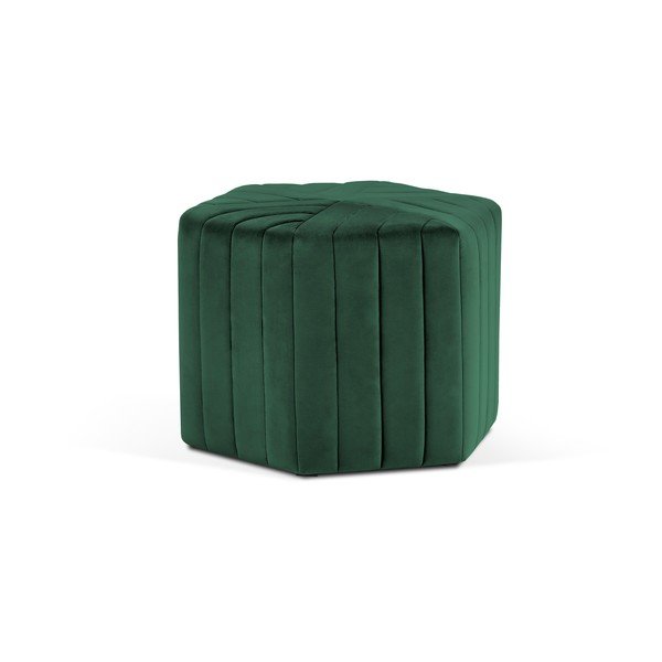 Lahvově zelený puf Milo Casa Alice, ⌀ 60 cm