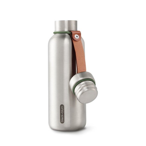 Bottiglia termica argentata in acciaio inox 500 ml – Black + Blum