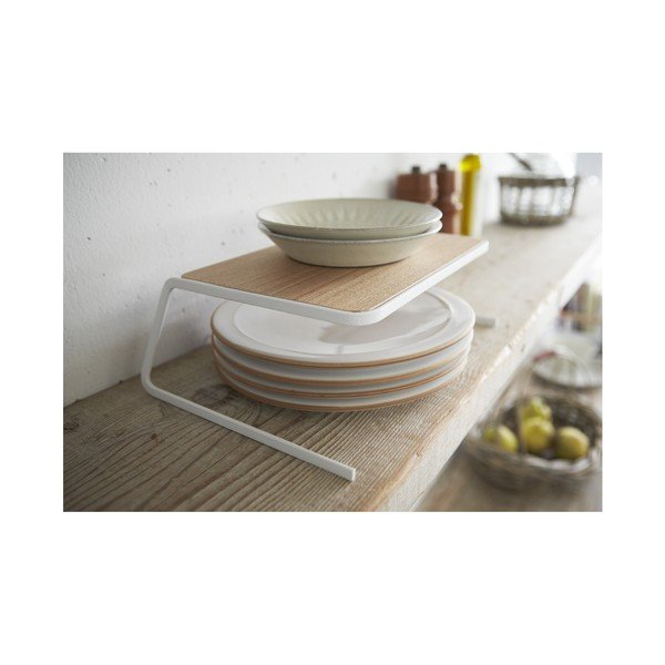 Ripiano aggiuntivo bianco/di colore naturale in legno 19,5x19,5 cm Tosca – YAMAZAKI-image-2