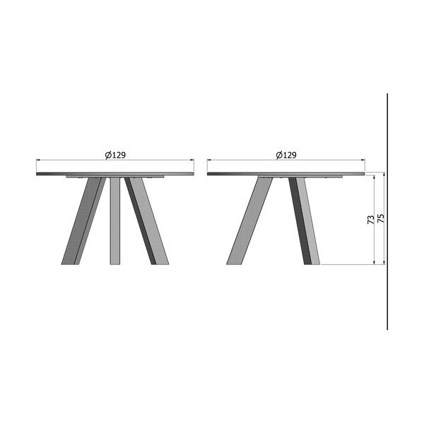 Tavolo da pranzo in legno di quercia , ø 129 cm Rhonda - WOOOD-image-4