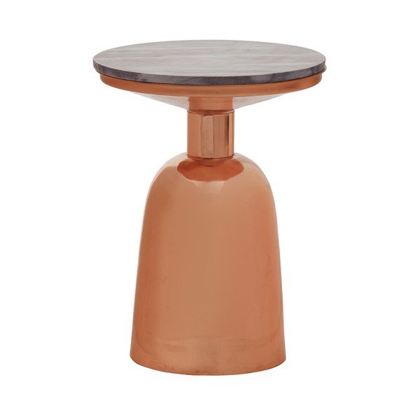 Tavolino rotondo con piano in marmo ø 48 cm Amira – Premier Housewares-image-4