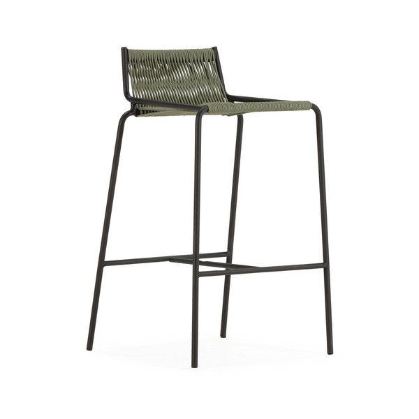 Sgabello da bar verde in metallo (altezza della seduta 65 cm) Emily – Marckeric