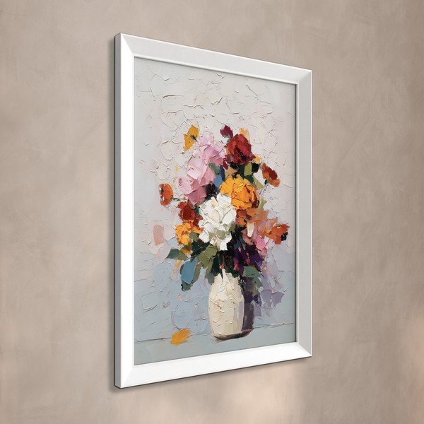 Dipinto stampato con cornice inclusa 56x75 cm White Vase – Styler-image-3