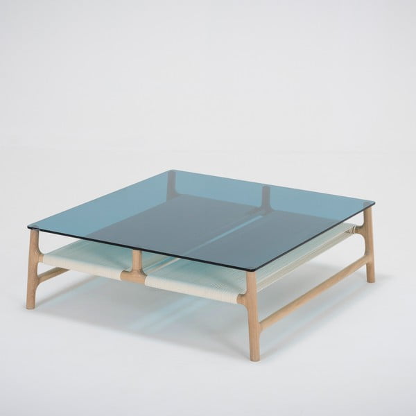 Tavolino con struttura in rovere massiccio , 90 x 90 cm Fawn - Gazzda