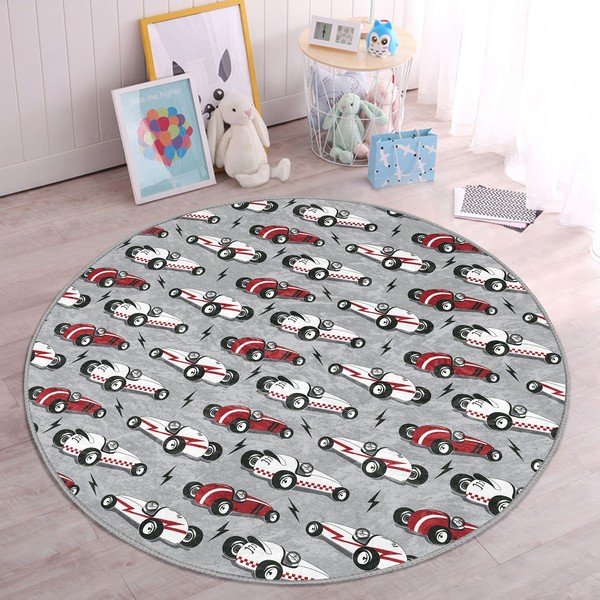 Tappeto grigio per bambini ø 120 cm Comfort - Mila Home-image-2