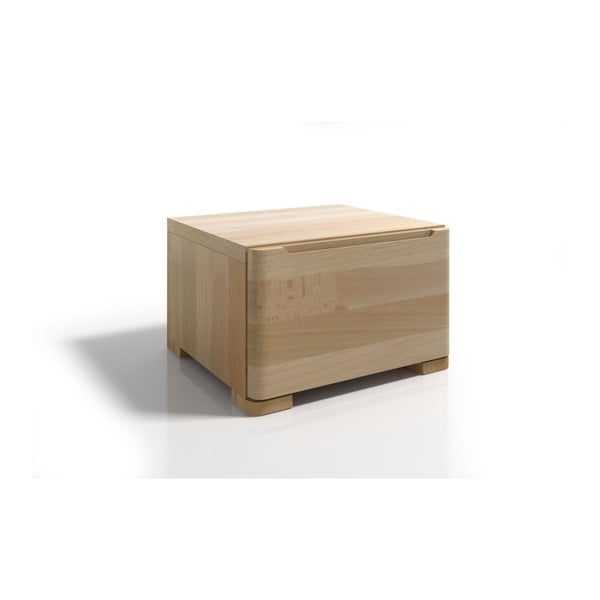 Noční stolek z bukového dřeva se zásuvkou SKANDICA Sparta-image-1