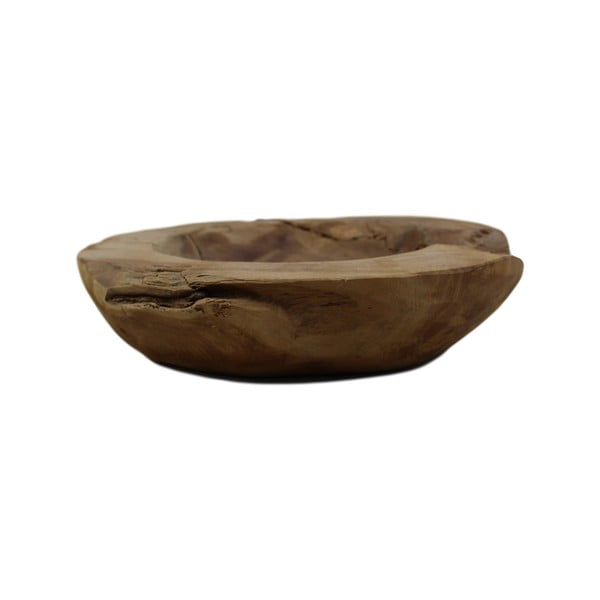 Fruttiera in teak non trattato Mara, ⌀ 20 cm - HSM collection-image-3