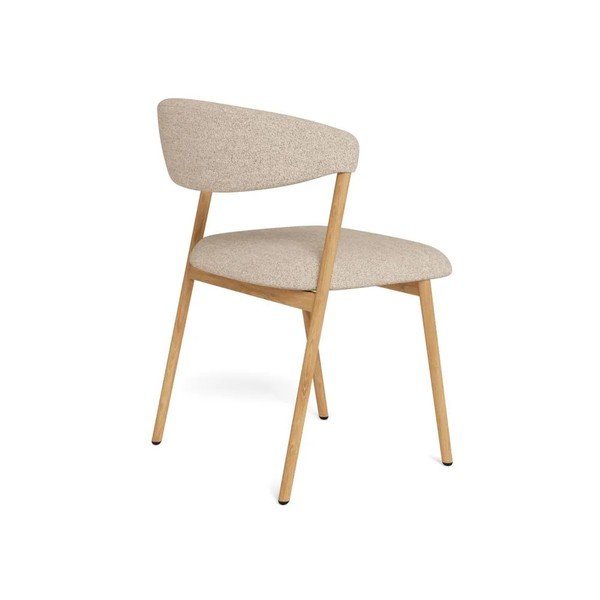 Sedie da pranzo in set beige imbottito 2 pz Larry – Actona-image-2