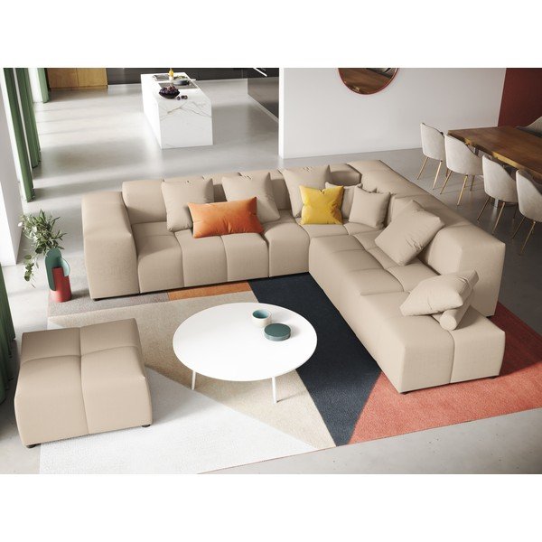 Divano angolare beige (variabile) Rome - Cosmopolitan Design-image-1