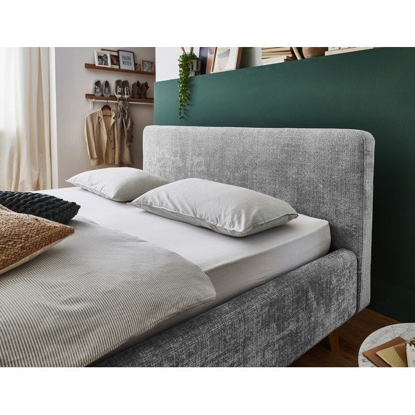 Letto matrimoniale imbottito grigio rete non inclusa 160x200 cm Mattis – Meise Möbel-image-4