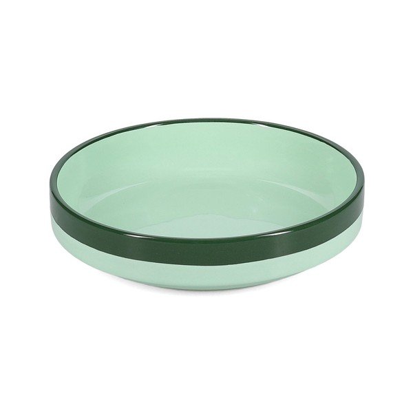 Piatto fondo verde in gres ø 21 cm Duo – ONA