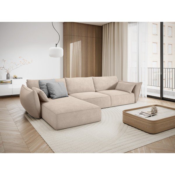 Divano angolare beige (angolo sinistro) Vanda - Mazzini Sofas-image-1