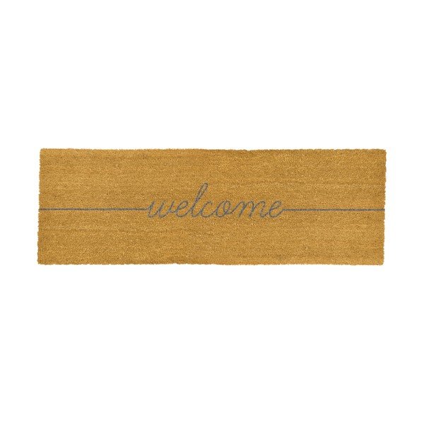 Stuoia lunga grigia in cocco naturale, 120 x 40 cm Welcome - Artsy Doormats
