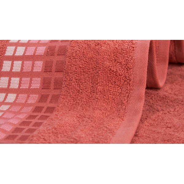 Telo da bagno in cotone rosa 70x140 cm Darwin - My House-image-1