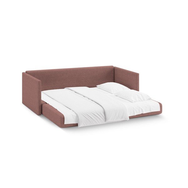 Divano rosa allungabile con rivestimento in ciniglia 209 cm Shannon – Cosmopolitan Design-image-3