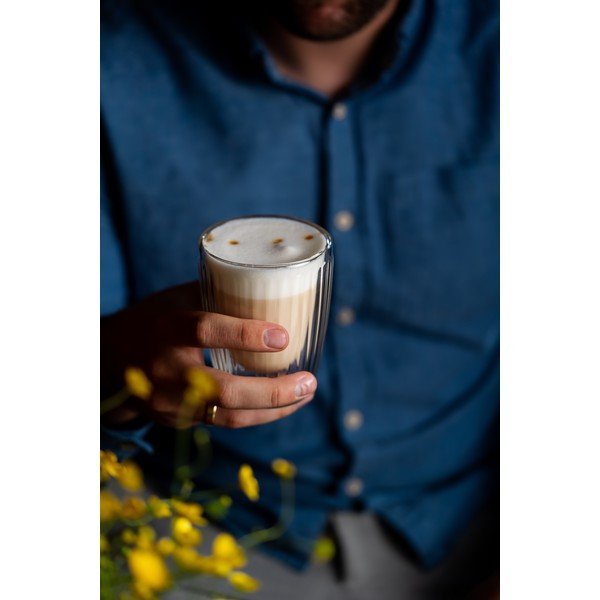Tazze in set per cappuccino in vetro 2 pz 250 ml Livio Duo – Vialli Design-image-2