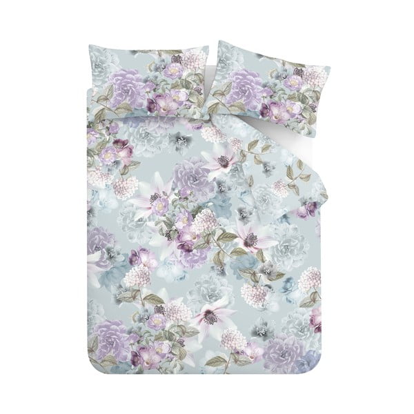 Set copripiumino e federa azzurro per letto singolo 135x200 cm Floral Serenity – RHS