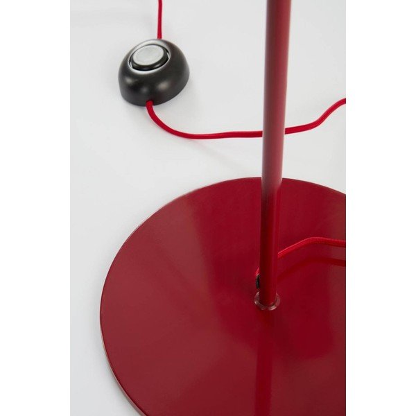 Lampada da terra rossa/bianca in tessuto con intensità regolabile (altezza totale 148 cm) Juliet – Jotex-image-3