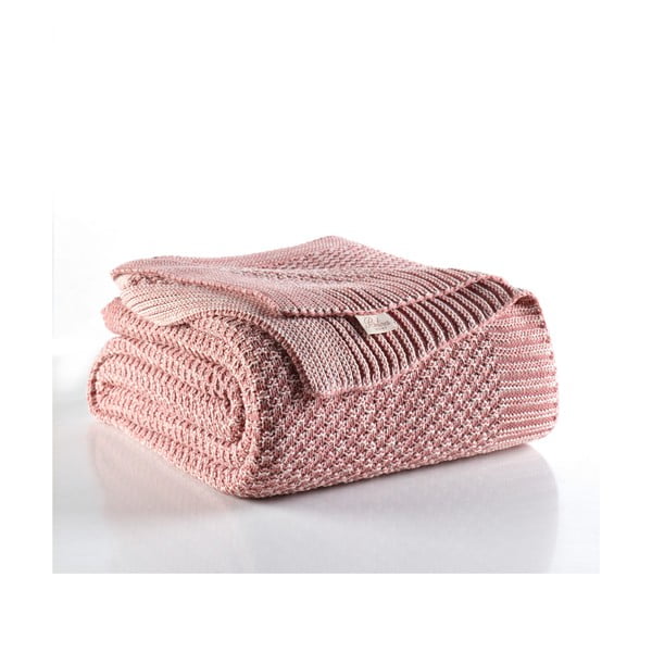Copriletto rosa cipria con cotone Silvi, 220 x 240 cm - Homemania Decor-image-1