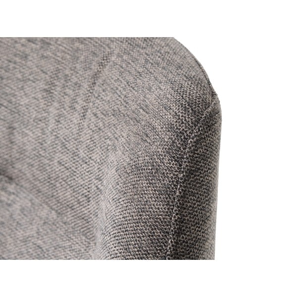 Sedia da pranzo grigia in imbottito con braccioli Roxana – Unique Furniture-image-4