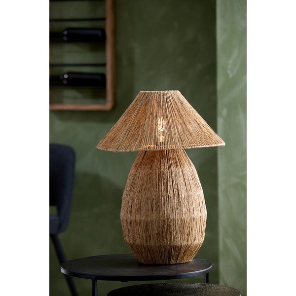 Lampada da tavolo di colore naturale con paralume in iuta (altezza totale 55 cm) Maruva – Light & Living-image-1